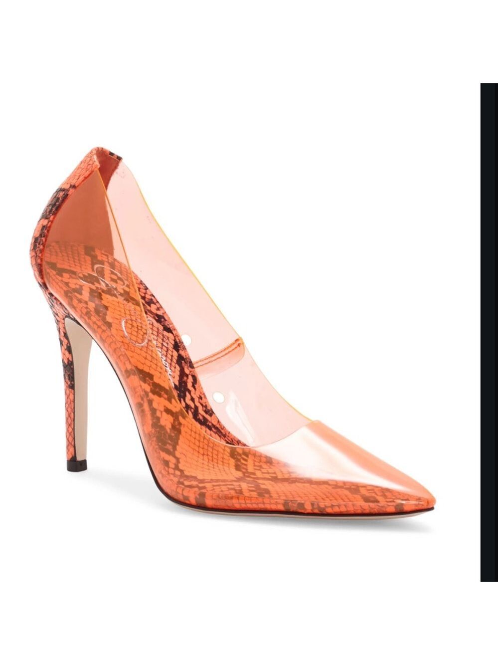 Jessica Simpson Clear Neon Orange Shoe Pixera size 12